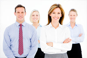 Retained Recruiting Professionals Standing in business district