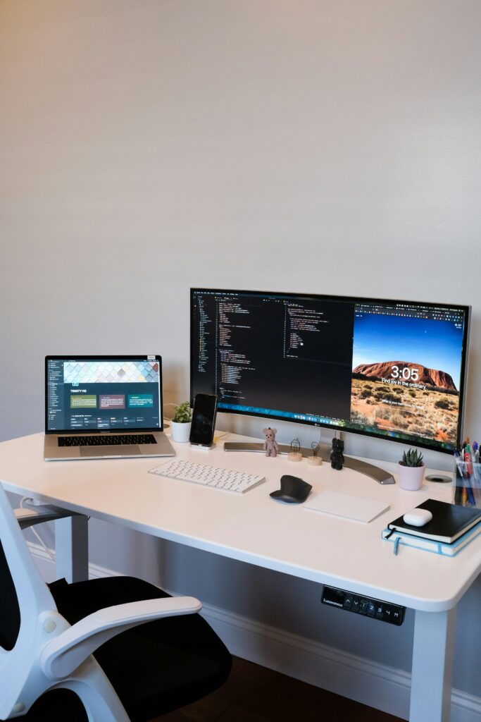 decluttered organized office