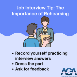 Info graphics of the importance of rehearsing before your interview