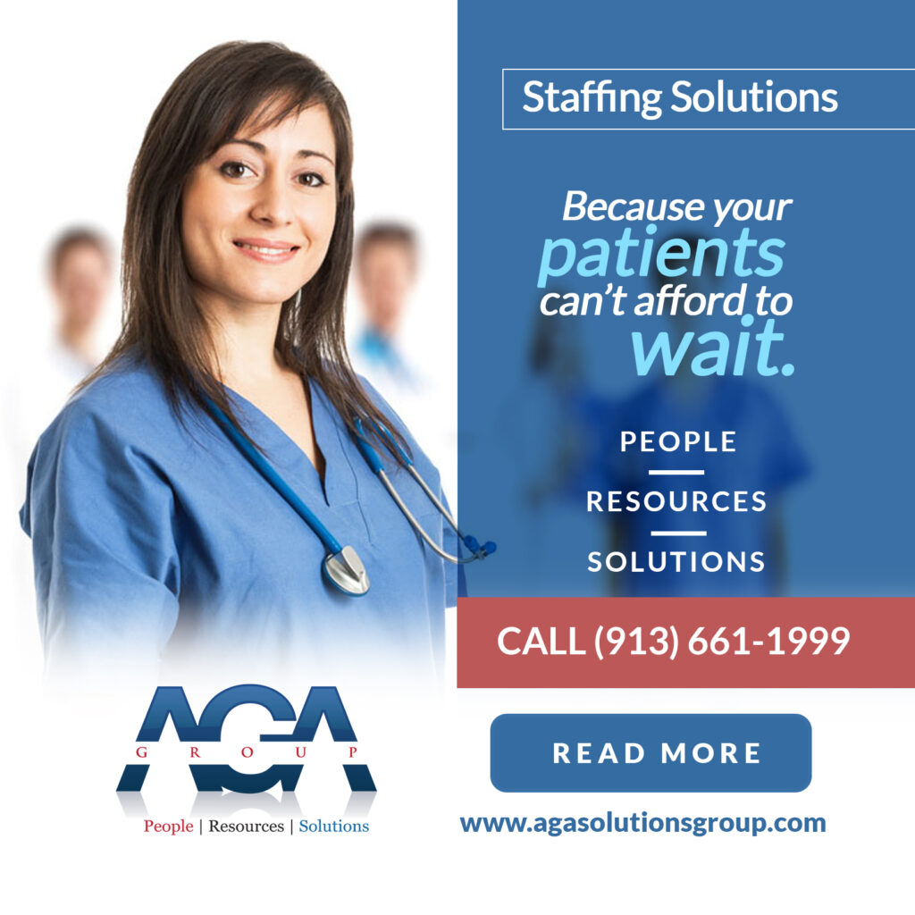 Healthcare provider standing with stethoscope around her neck inviting patient into the office